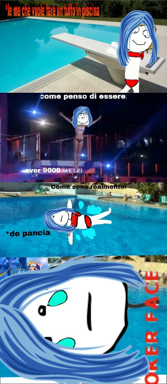 tuffo de pancia - meme