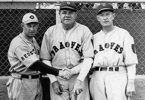 Babe Ruth doesn't know what to do with his hands - meme