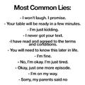 Most common Lies!!