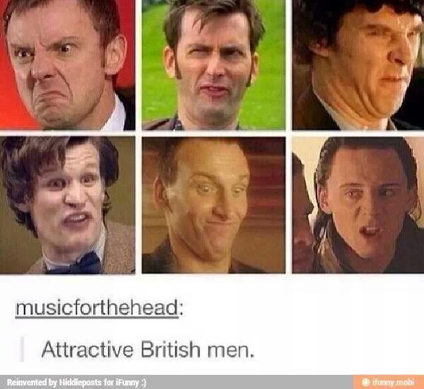 attractive British men - meme