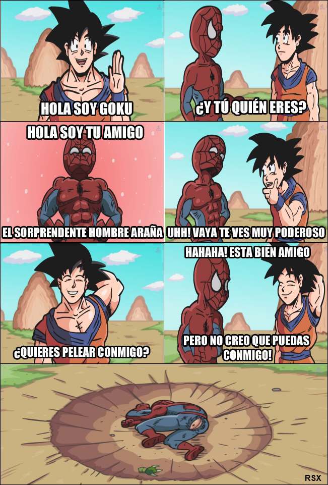 El hombre araña vs Goku ?? - meme