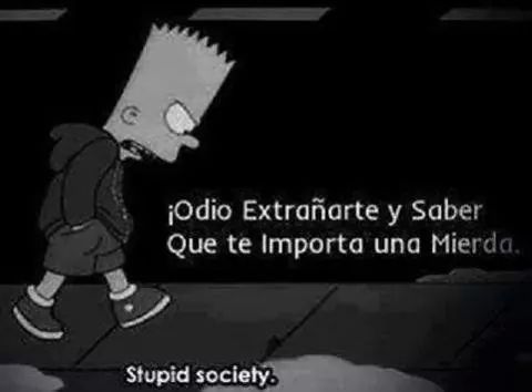 Bart triste. Meme 