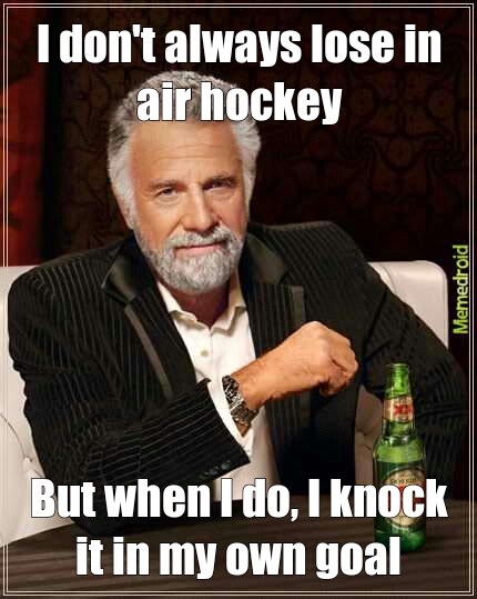Air hockey - meme