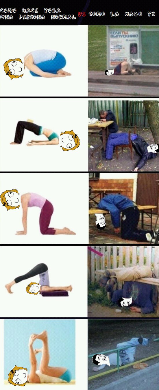 yoga con alcohol - meme