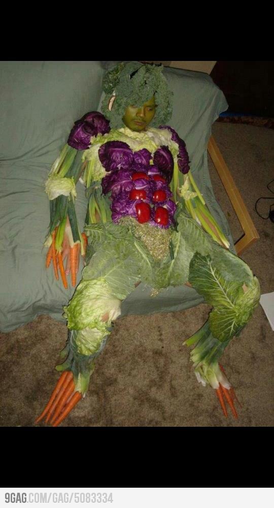 he sure like his vegetables - meme