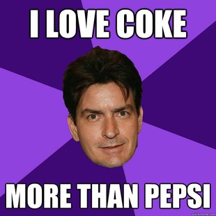 coke vs pepsi - meme