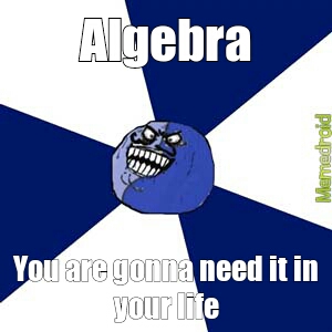 algebra - meme