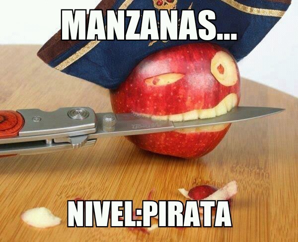 manzanas=piratas - meme
