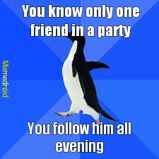 Me in parties... - meme