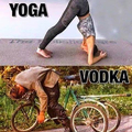 Je prend le yoga en mode vodka