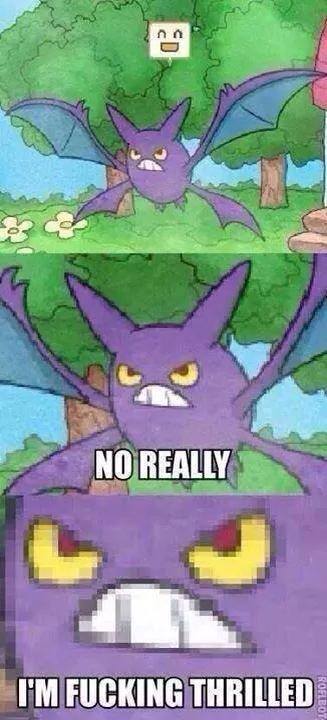 Crobat likes being out of its pokeball  - meme