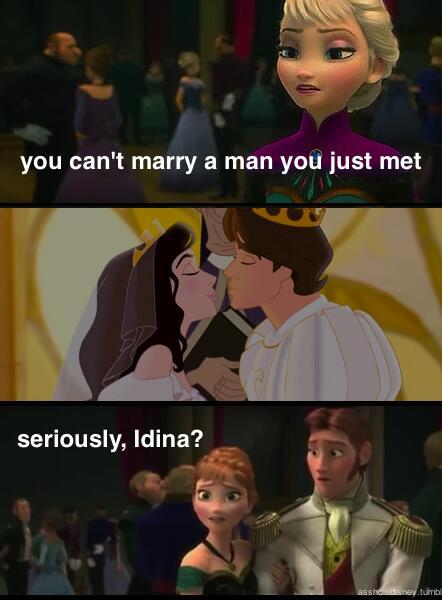 Idina = Elsa - meme