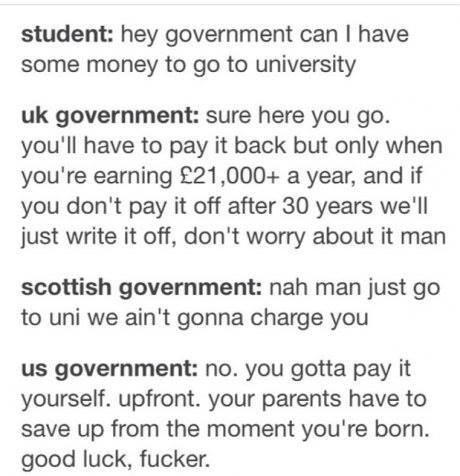 uni fees - meme