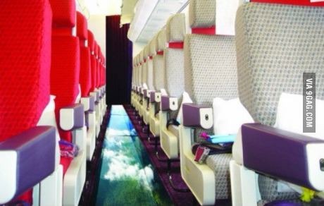 Virgin are introducing the new nope-plane with a glass floor. - meme