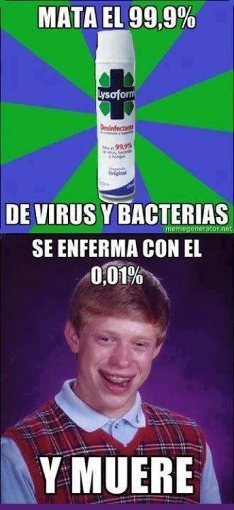 mala suerte nivel:bacterias - meme