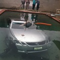 Car in the water