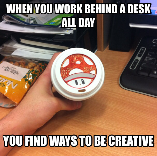Coffee cup art :) - meme