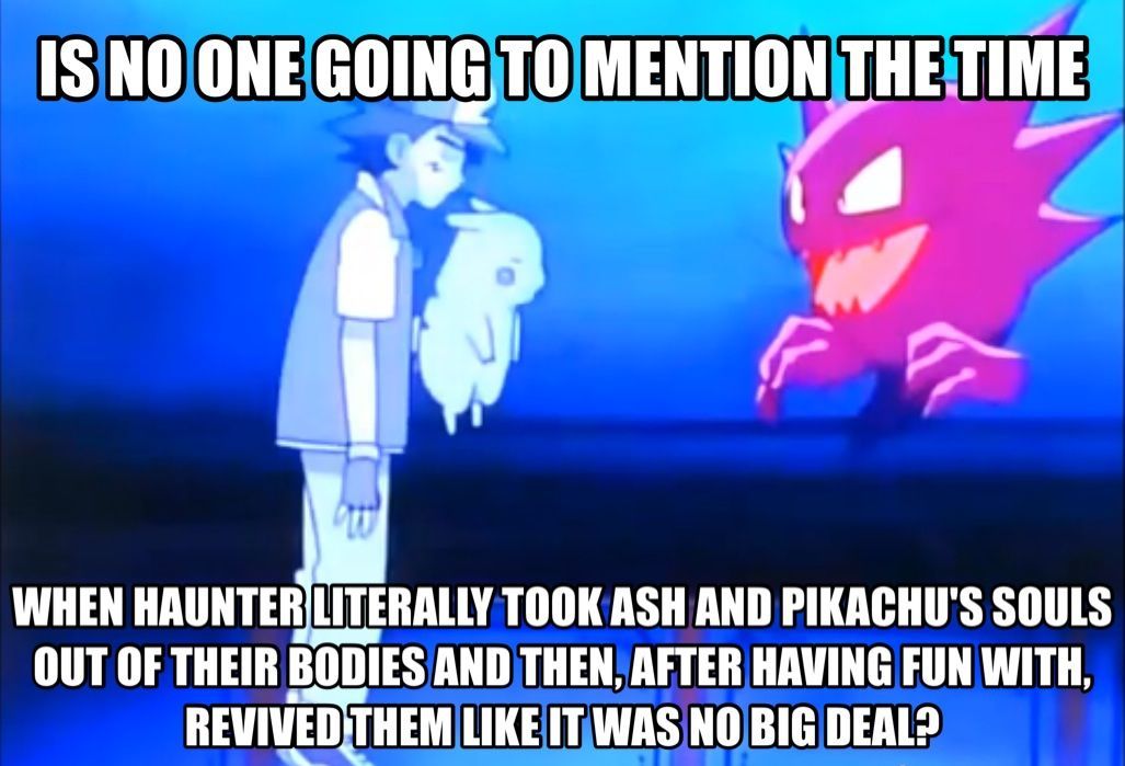 What does this say about life and death in the world of Pokémon? - meme