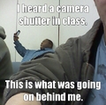 Mothafucka was takin selfies in class.