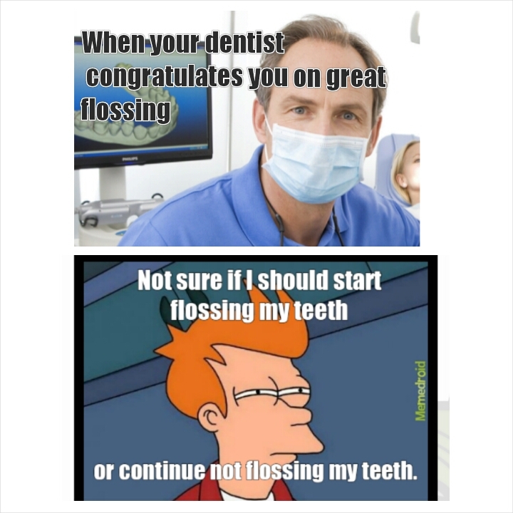 Flossing... - meme