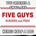 i love 5 guys (a burger restaurant)