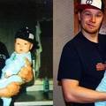 The baby on the left is the father on the
right. 29 years later....