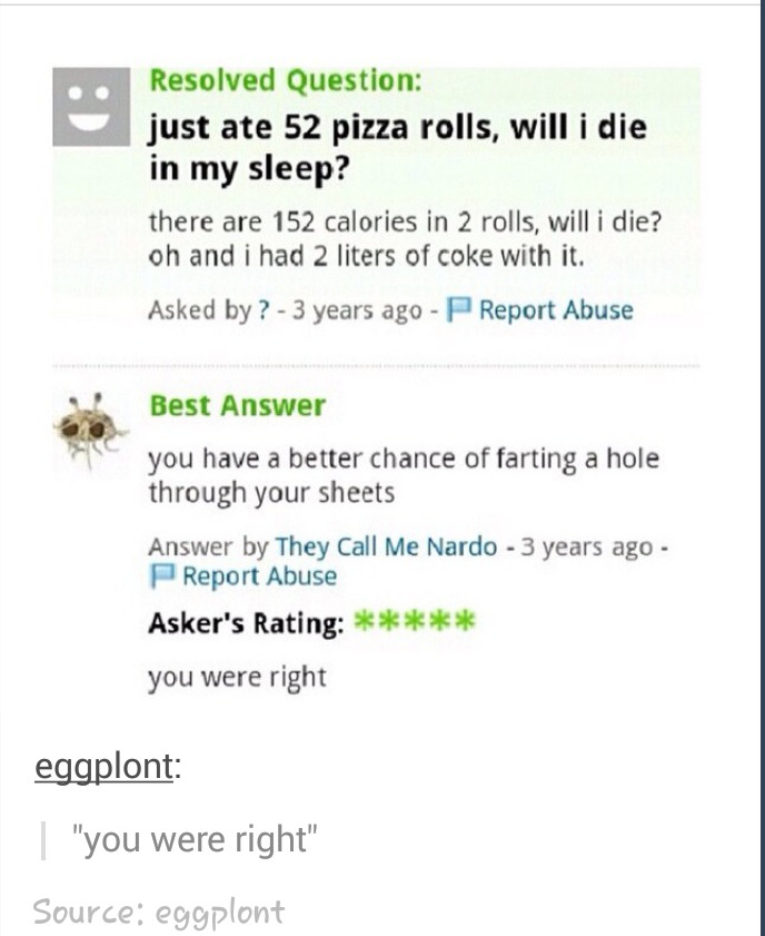 I love pizza rolls. - meme