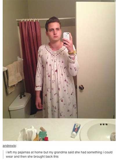Granny troll level - nightgown - meme