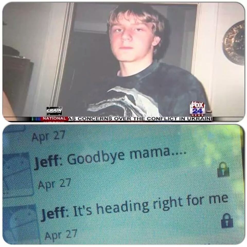 Final text to mom before he was killed by a tornado... - meme