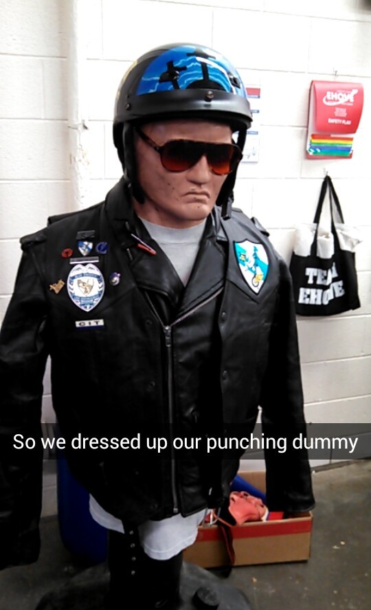 We did this to our CPR dummy too - meme
