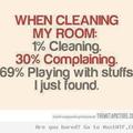cleaning my room