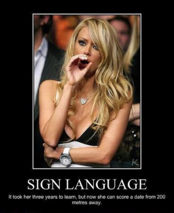 sign language is so sexy! - meme