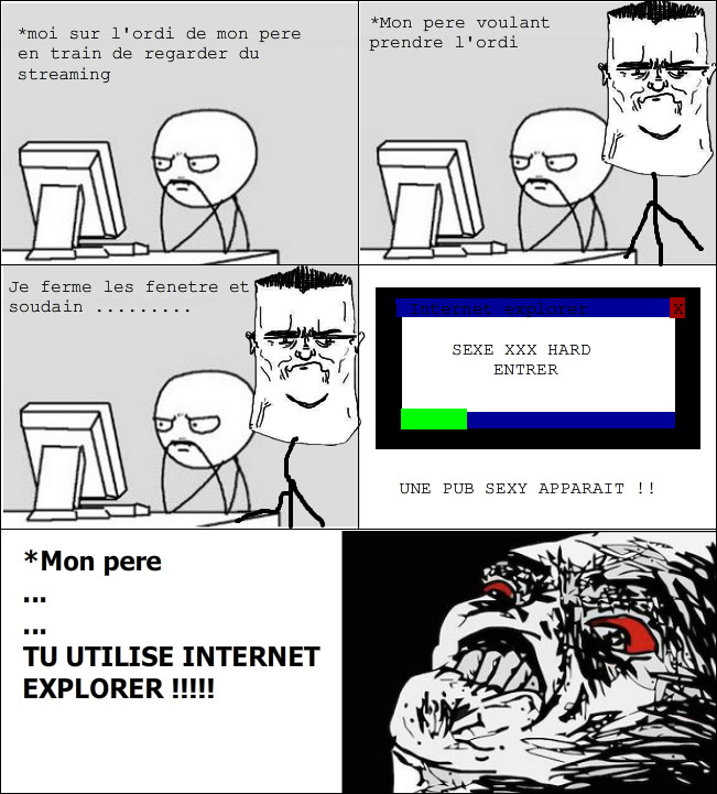 You use internet explorer ?! - meme