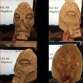 Friends making dragon priest mask