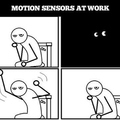 Motion sensing light in the toilet