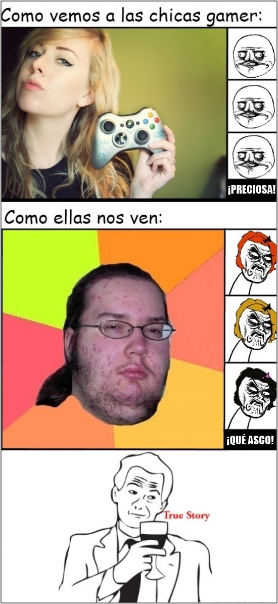 CHICAS GAMERS VS CHICOS GAMERS - meme