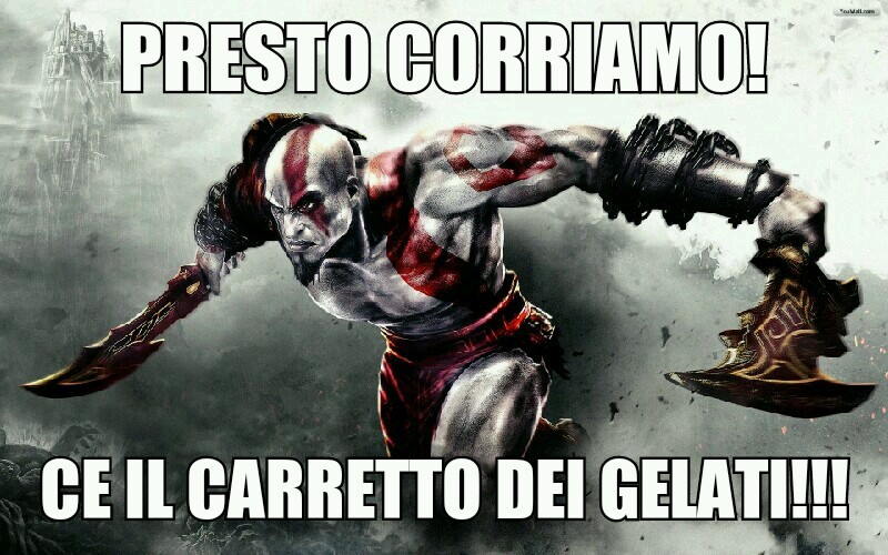 kratos & icecream - meme