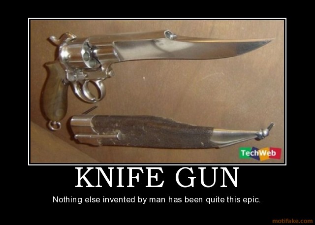 knife gun - meme