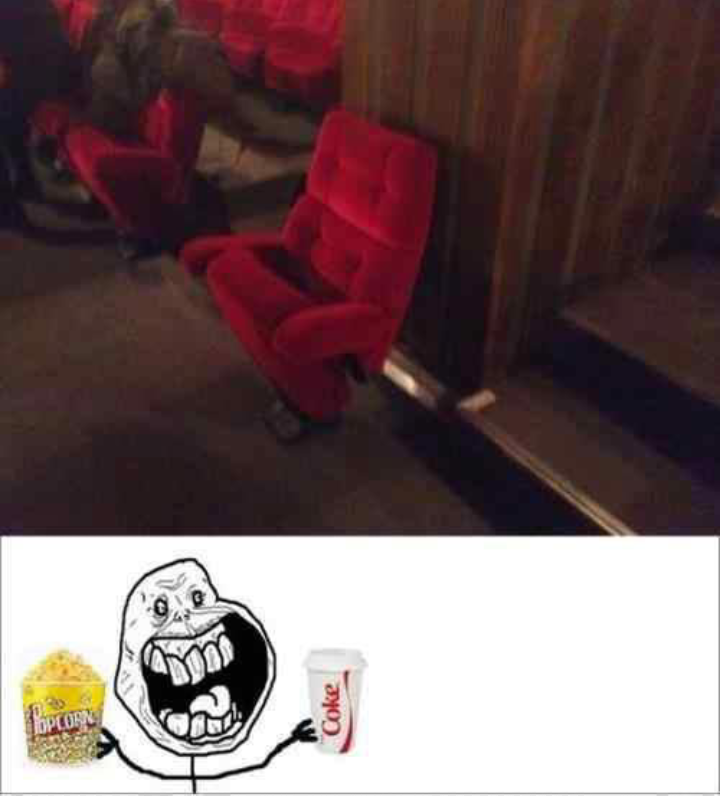 forever alone in the movies - meme
