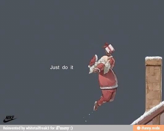 Santa. Now sponsored by Nike - meme