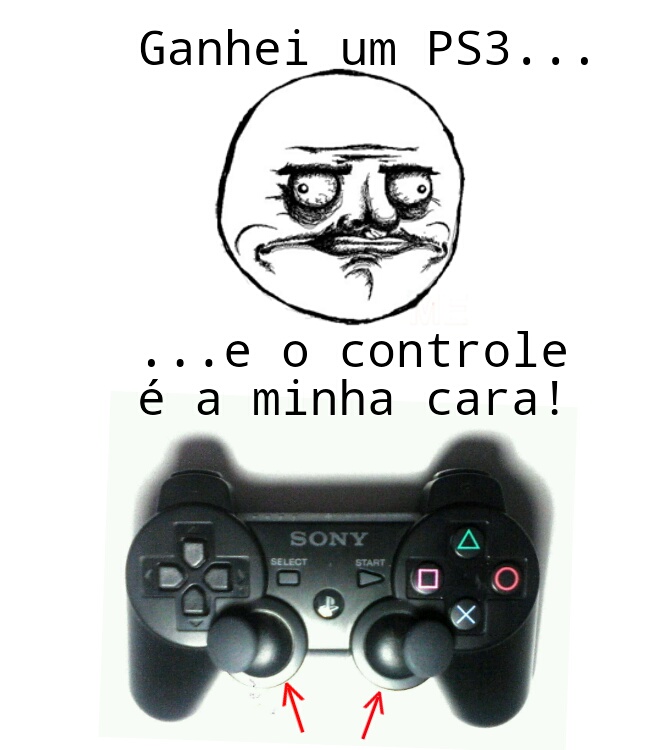 PS3 vesgo… (o controle não estragou) - meme
