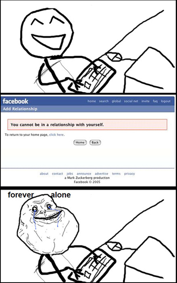 Forever alone ;-; :P - meme