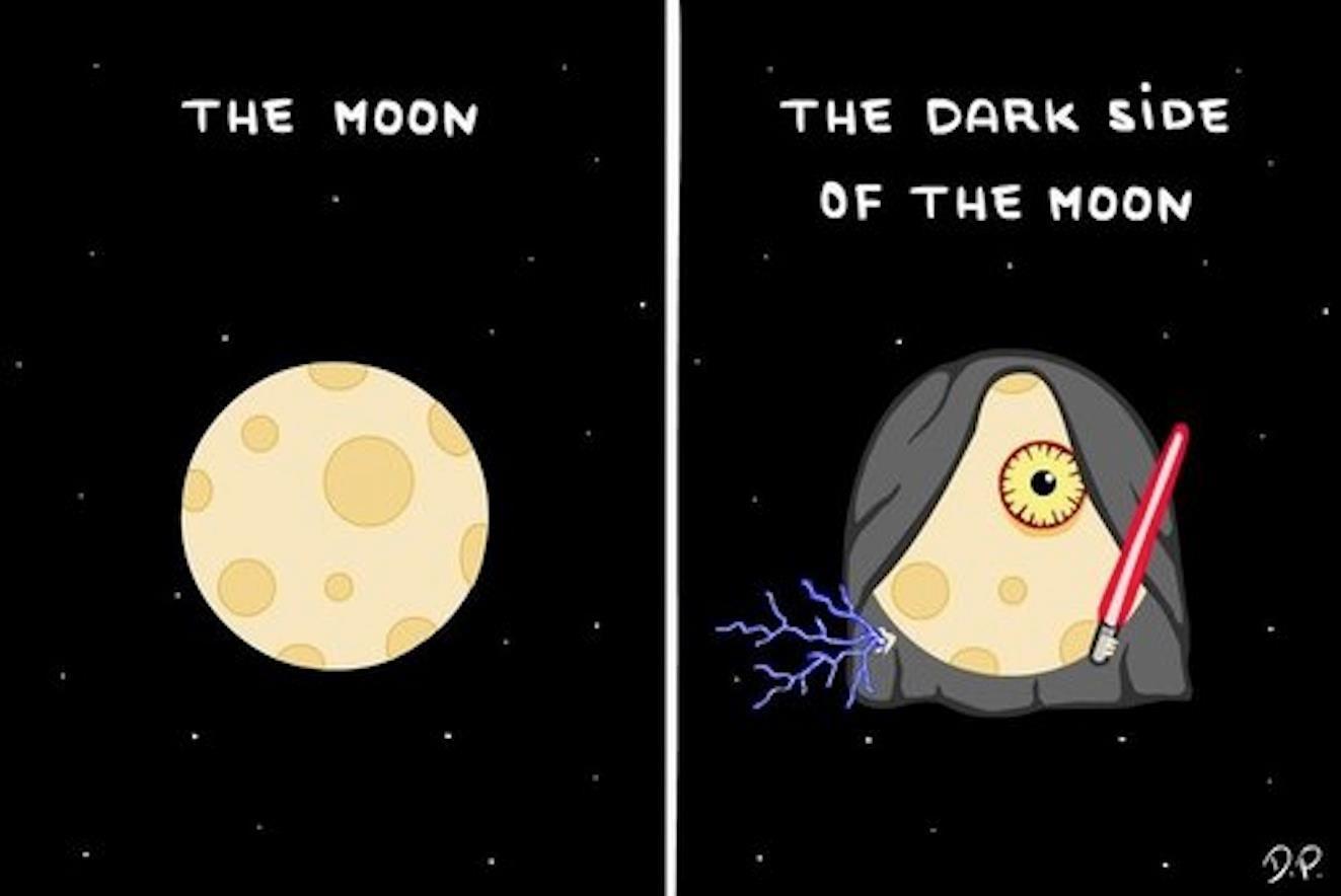 the moon/the dark side of the moon - meme