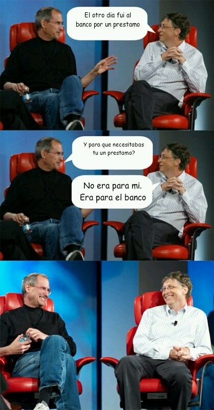 Steve Jobs y Bill Gates - meme