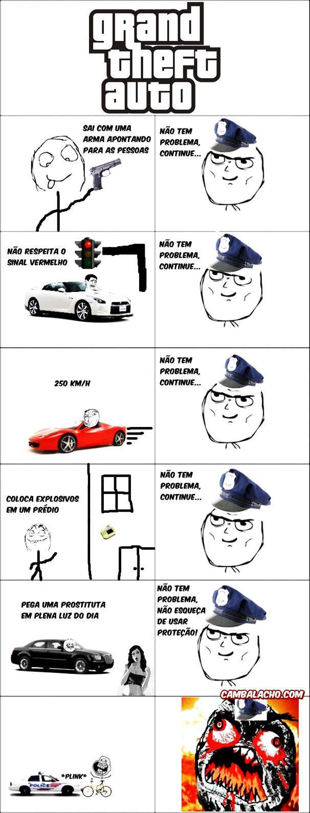 polícia no GTA - meme