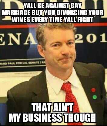 Rand the conservative snitch - meme