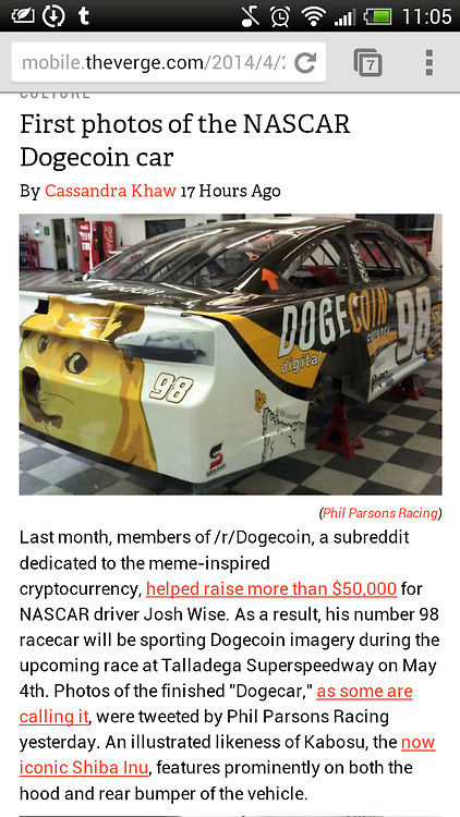Wow. Such Doge. Much NASCAR. Many Coin. - meme