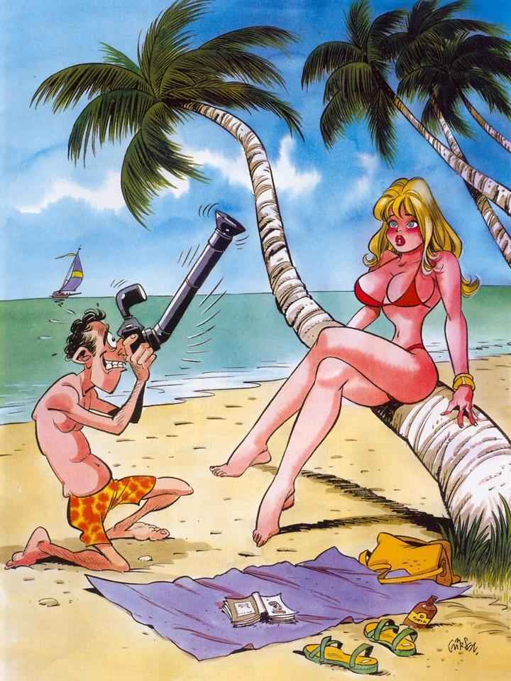 Nude Sunbathing Funny Cartoons Happy Birthday Card
