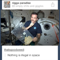 So high he's in outer space