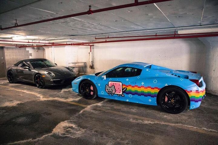 porshe vs deadmau5 ferrari - meme